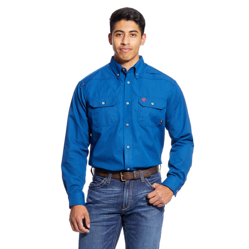 Ariat Hemden Herren - Fr Featherlight Work Blau ( JQUCN-9584 )